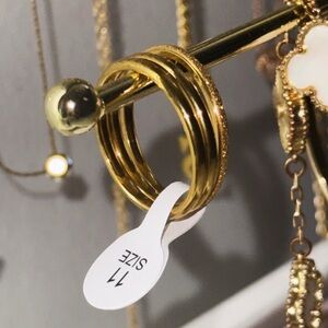 Stainless Steel Size 11 Gold Stacking Rings